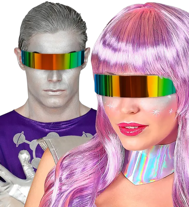 Lunettes Miroir Arc-en-Ciel – Lunettes de Soleil Multicolores – Accessoire Déguisement