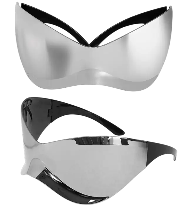 Lunettes Super Miroir – Lunettes de Soleil Effet Miroir – Accessoire Déguisement