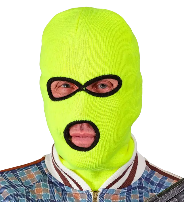 Masque Cagoule Balaclava Jaune Fluo – Masque Déguisement Camouflage