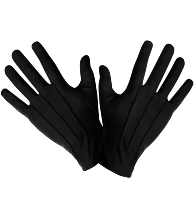 Gants Courts Noirs – Accessoire Déguisement Élégant Soirée, Cabaret et Costume