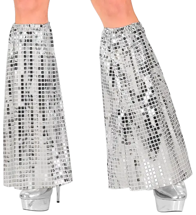 Jambières Disco à Paillettes Argent – Style Années 70 – Accessoire Déguisement