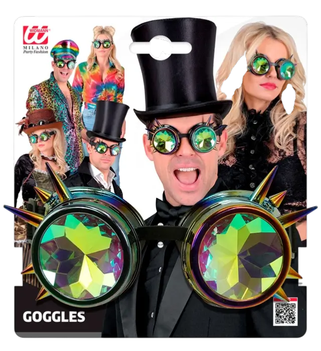 Lunettes Steampunk Kaléidoscopiques – Lunettes Fantaisie Rétro Futuriste – Accessoire Déguisement