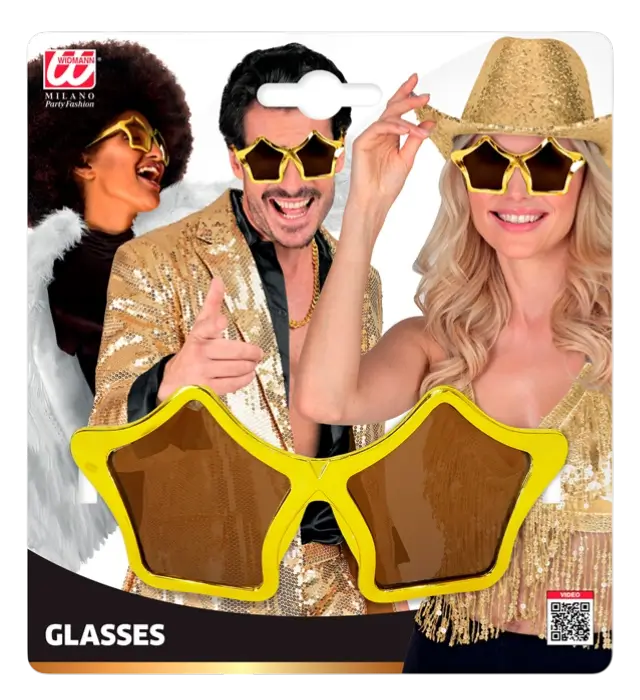 Lunettes de Soleil Or Métallisé – Lunettes Fantaisie – Accessoire Déguisement