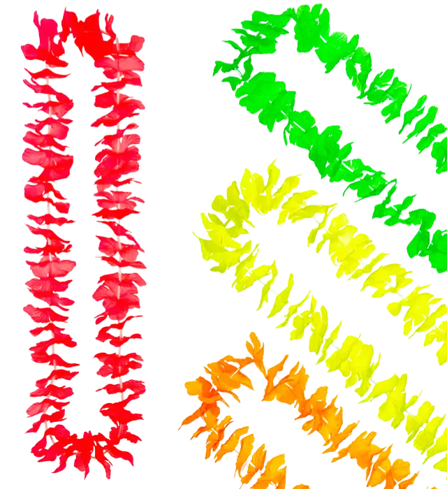 COLLIER HAWAÏEN FLUORESCENT 4 couleurs