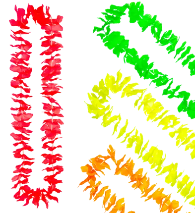 COLLIER HAWAÏEN FLUORESCENT 4 couleurs