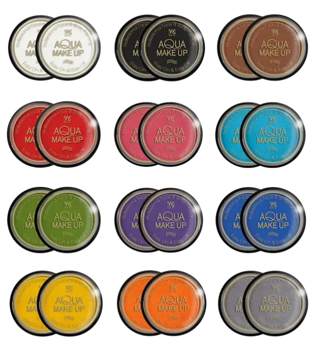 Palette Maquillage Aqua 24 Couleurs – Palette Maquillage Artistique 10 ml – Maquillage Déguisement
