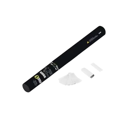 Canon à confettis manuel 40cm - Blanc