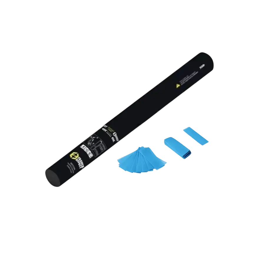 Canon à confettis manuel 40cm - Bleu