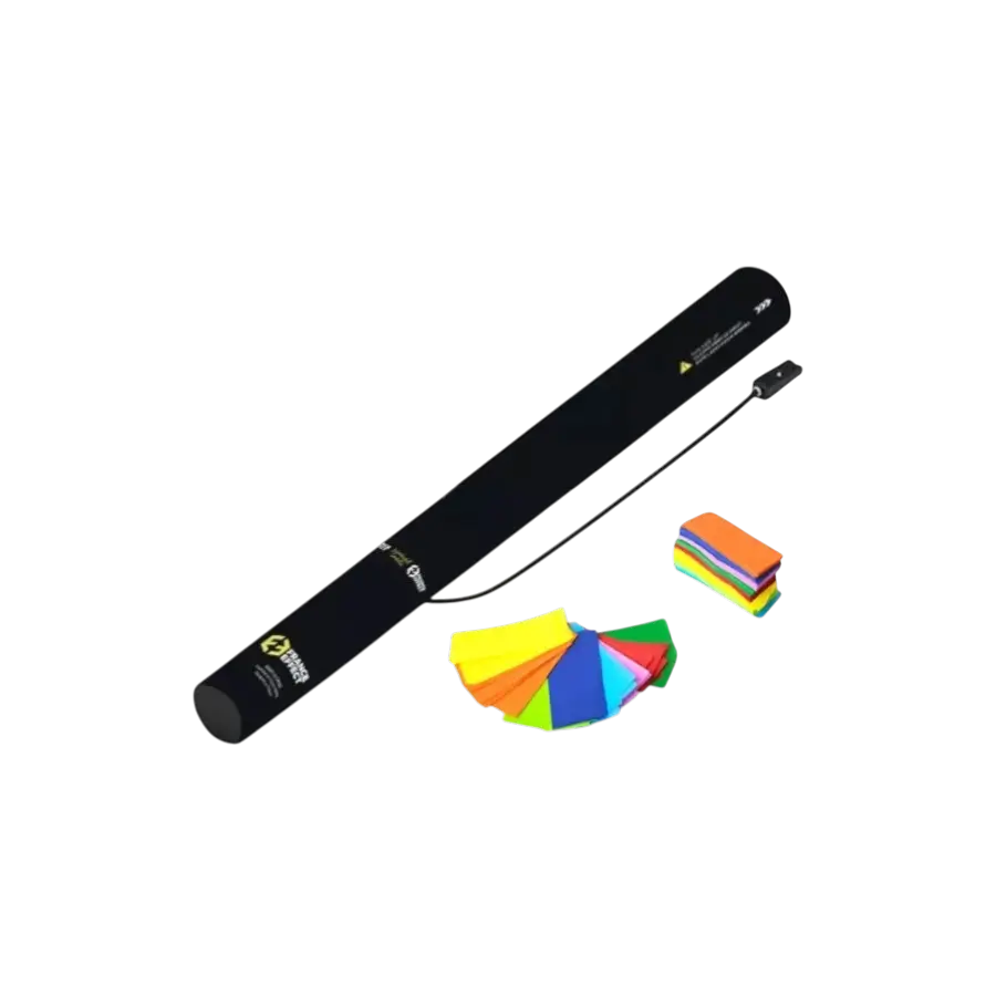 Canon à confettis électrique 40cm - Multicolore