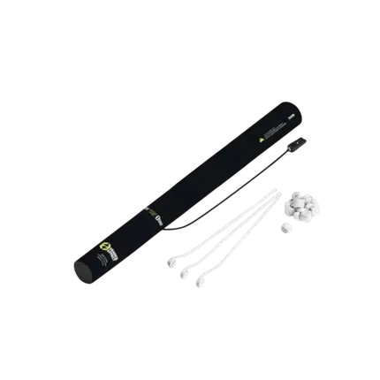 Canon à confettis électrique 40cm - Streamer Blanc