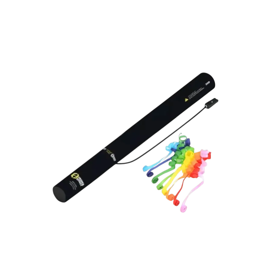 Canon à confettis électrique 40cm - Streamer Multicolore