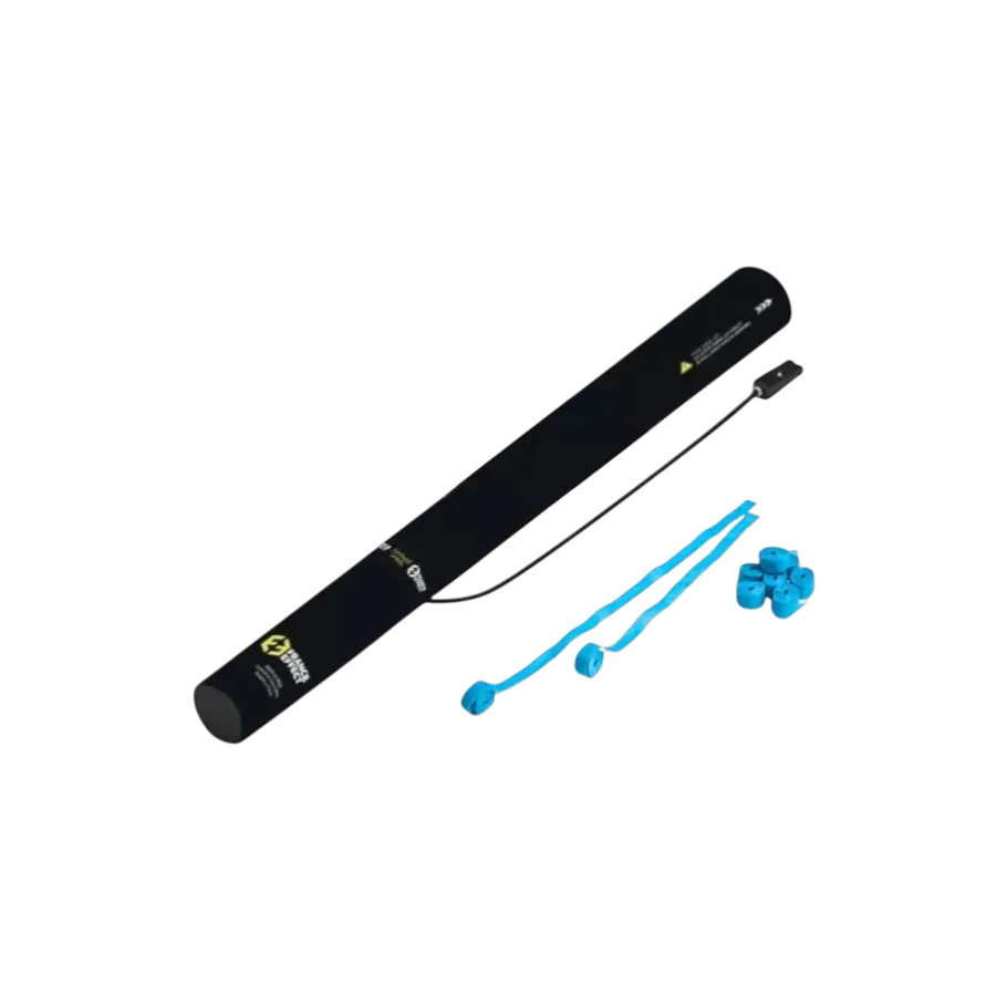 Canon à confettis électrique 40cm - Streamer Bleu