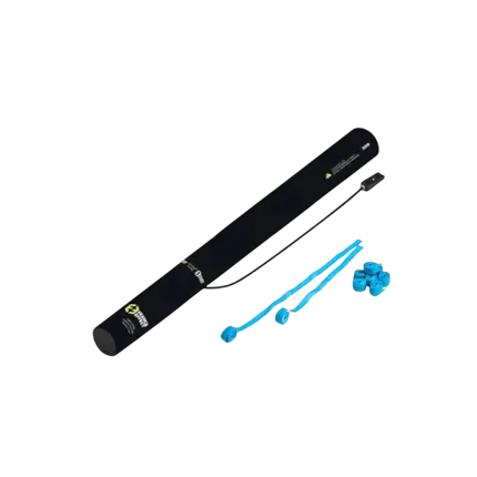 Canon à confettis électrique 40cm - Streamer Bleu