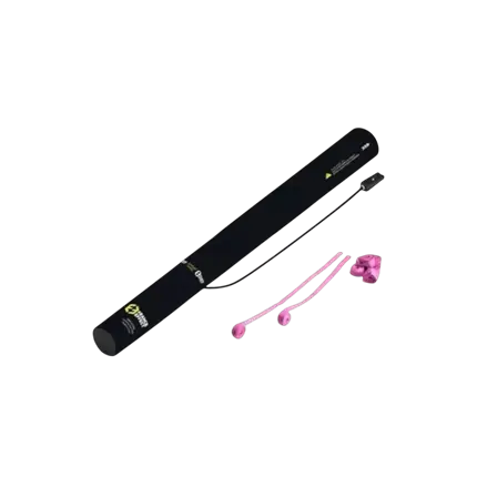 Canon à confettis électrique 40cm - Streamer Rose