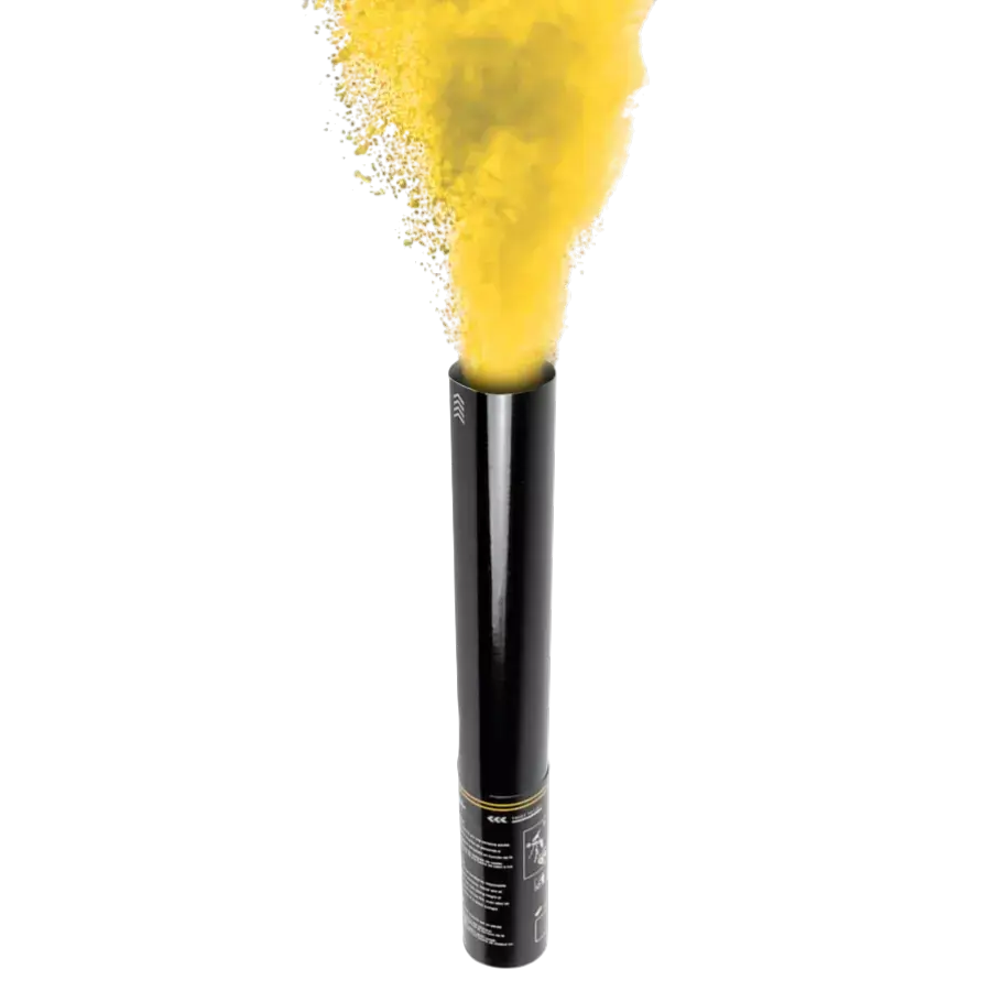 Canon à poudre Holi manuel 40 cm - Jaune
