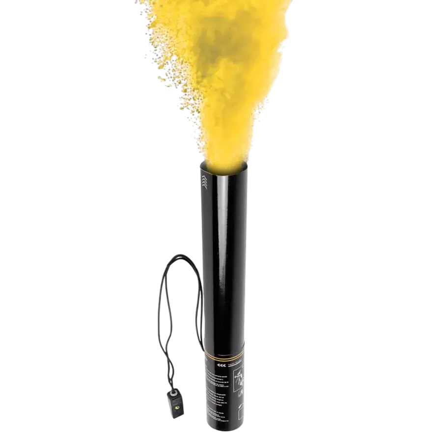 Canon à poudre Holi électrique 40 cm - Jaune
