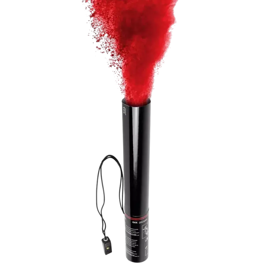 Canon à poudre Holi électrique 40 cm - Rouge