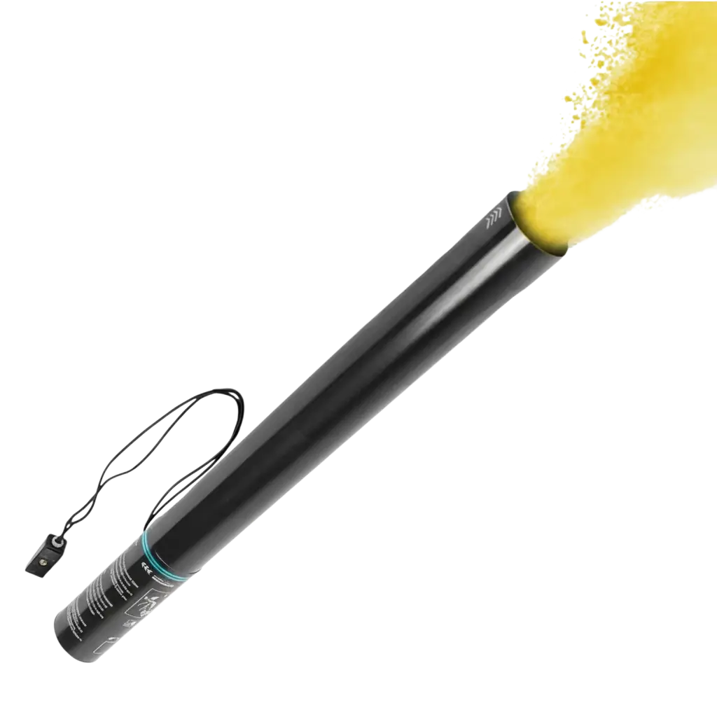 Canon à poudre Holi électrique 80 cm - Jaune