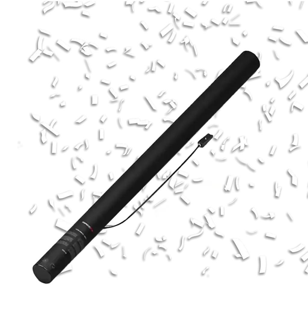 Canon à confettis électrique MAGIC FX 80cm - Blanc