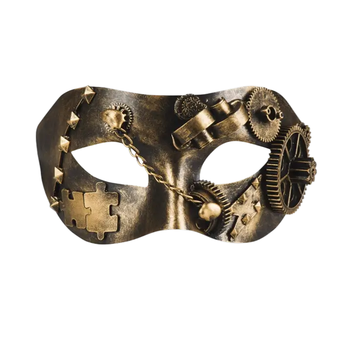 Masque Steampunk Loup Vintage – Accessoire Déguisement Rétro Futuriste