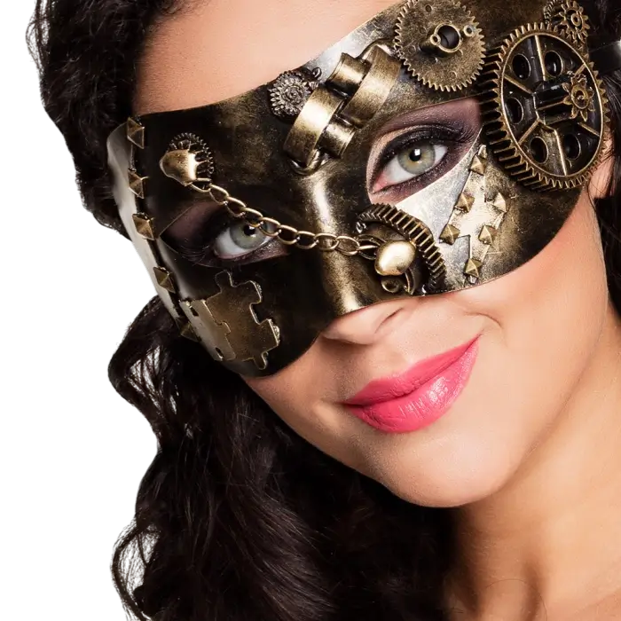 Masque Steampunk Loup Vintage – Accessoire Déguisement Rétro Futuriste
