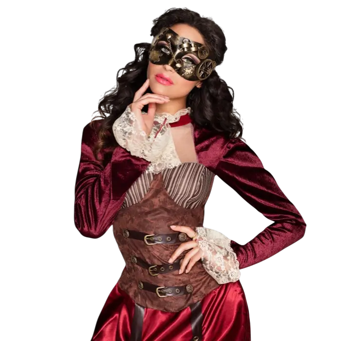 Masque Steampunk Loup Vintage – Accessoire Déguisement Rétro Futuriste