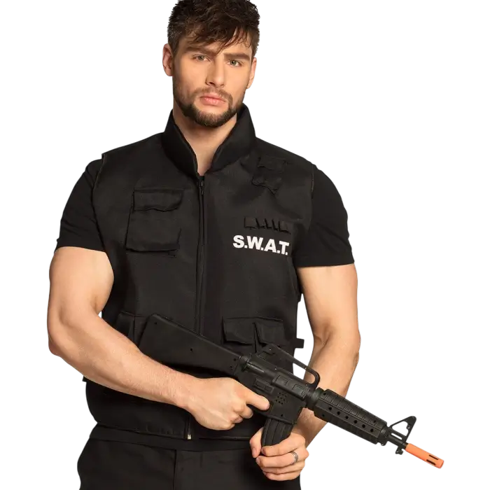 Fusil SWAT 62 cm – Accessoire Déguisement Police et Armée