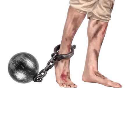 Boulet et Chaîne Prisonnier Deluxe – Accessoire Déguisement Prisonnier Adulte