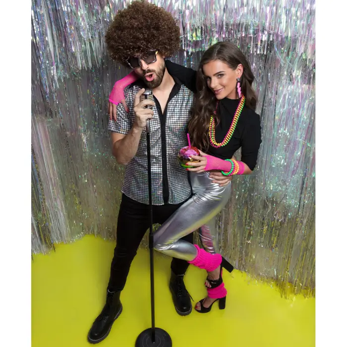 Gobelet Boule Disco Arc-en-ciel 60 cl – Verre Festif avec Paille