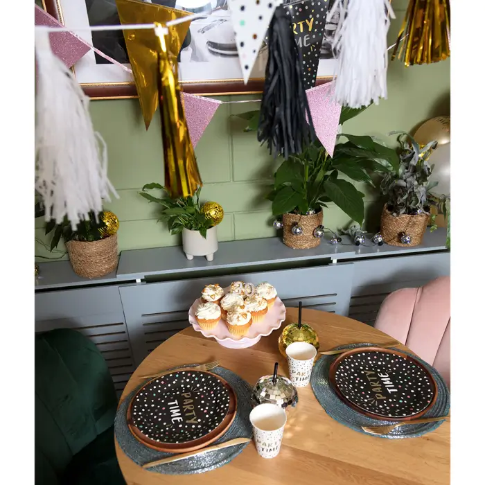 Gobelet Boule Disco Argent 60 cl – Verre Festif avec Paille