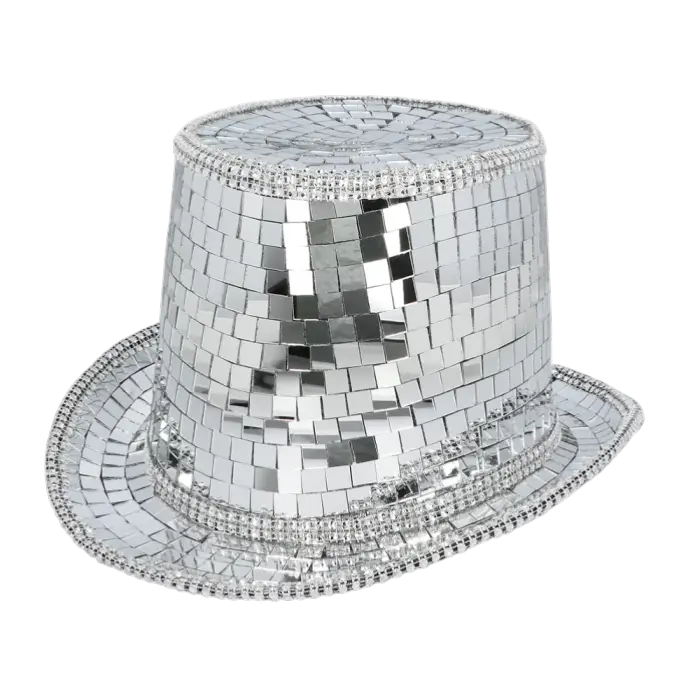 Chapeau Disco Argent – Accessoire Soirée Rétro