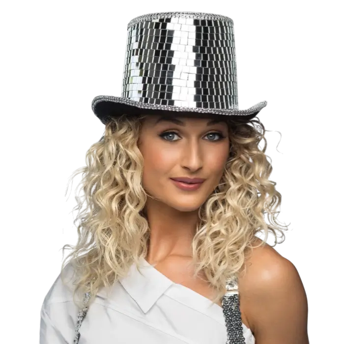 Chapeau Disco Argent – Accessoire Soirée Rétro