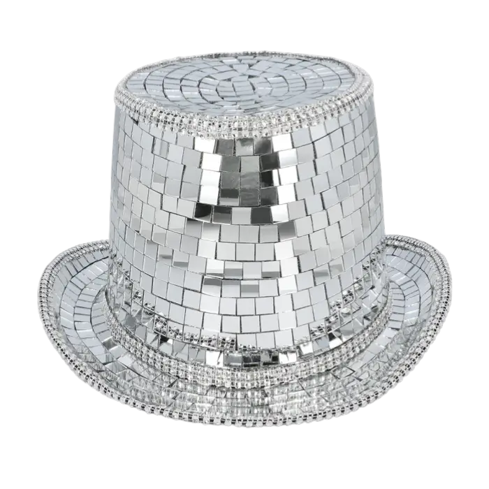 Chapeau Disco Argent – Accessoire Soirée Rétro