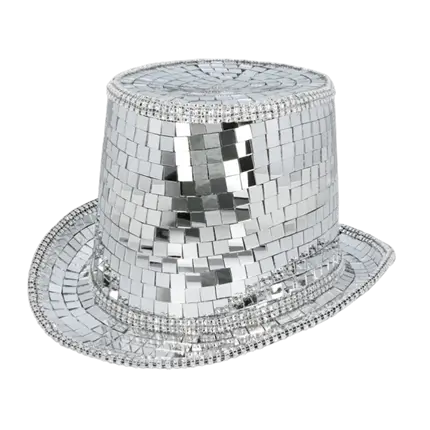 Chapeau Disco Argent – Accessoire Soirée Rétro