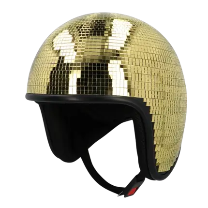 Casque Boule Disco Or – Accessoire Soirée Rétro
