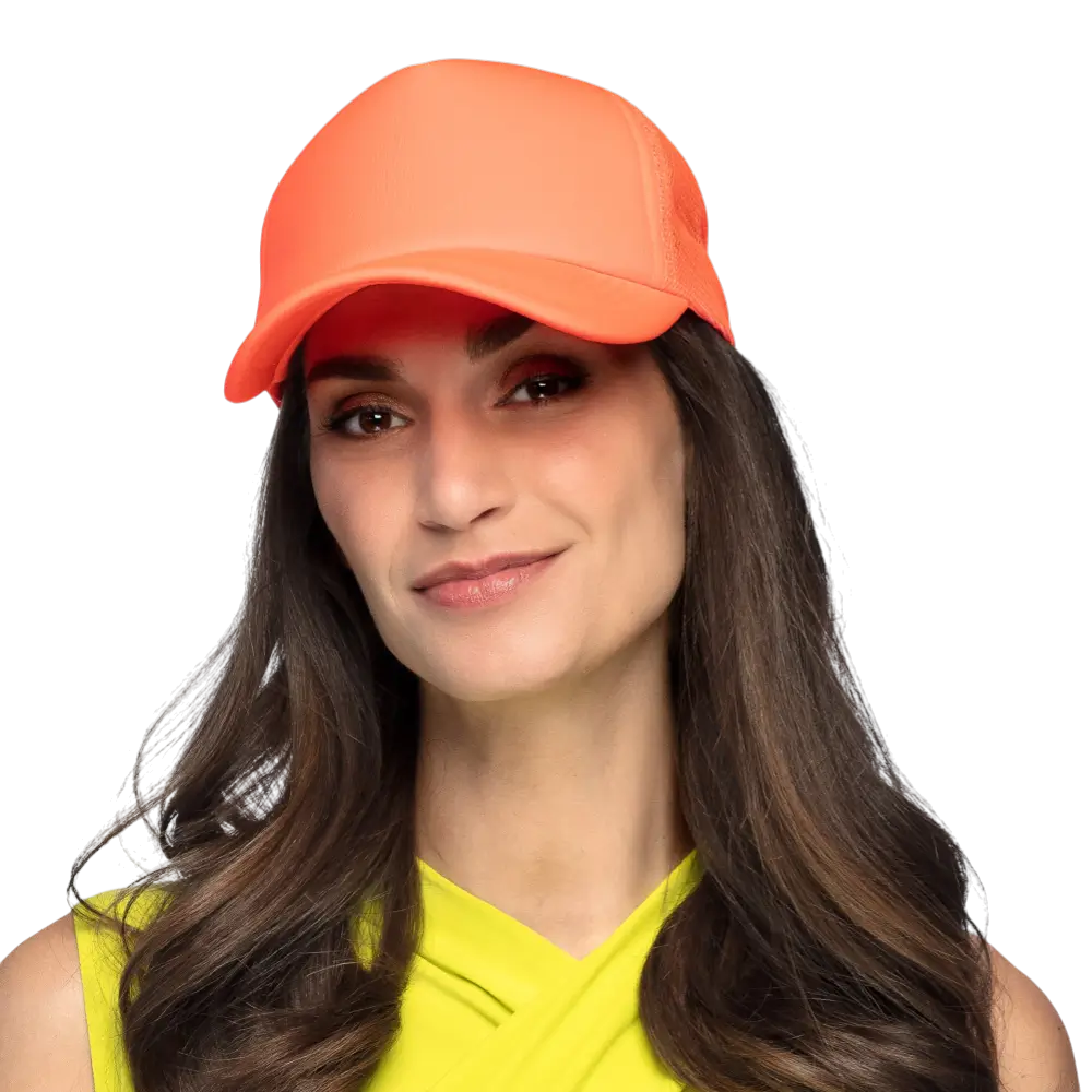Casquette fluo pour fête et déguisement – Orange fluo