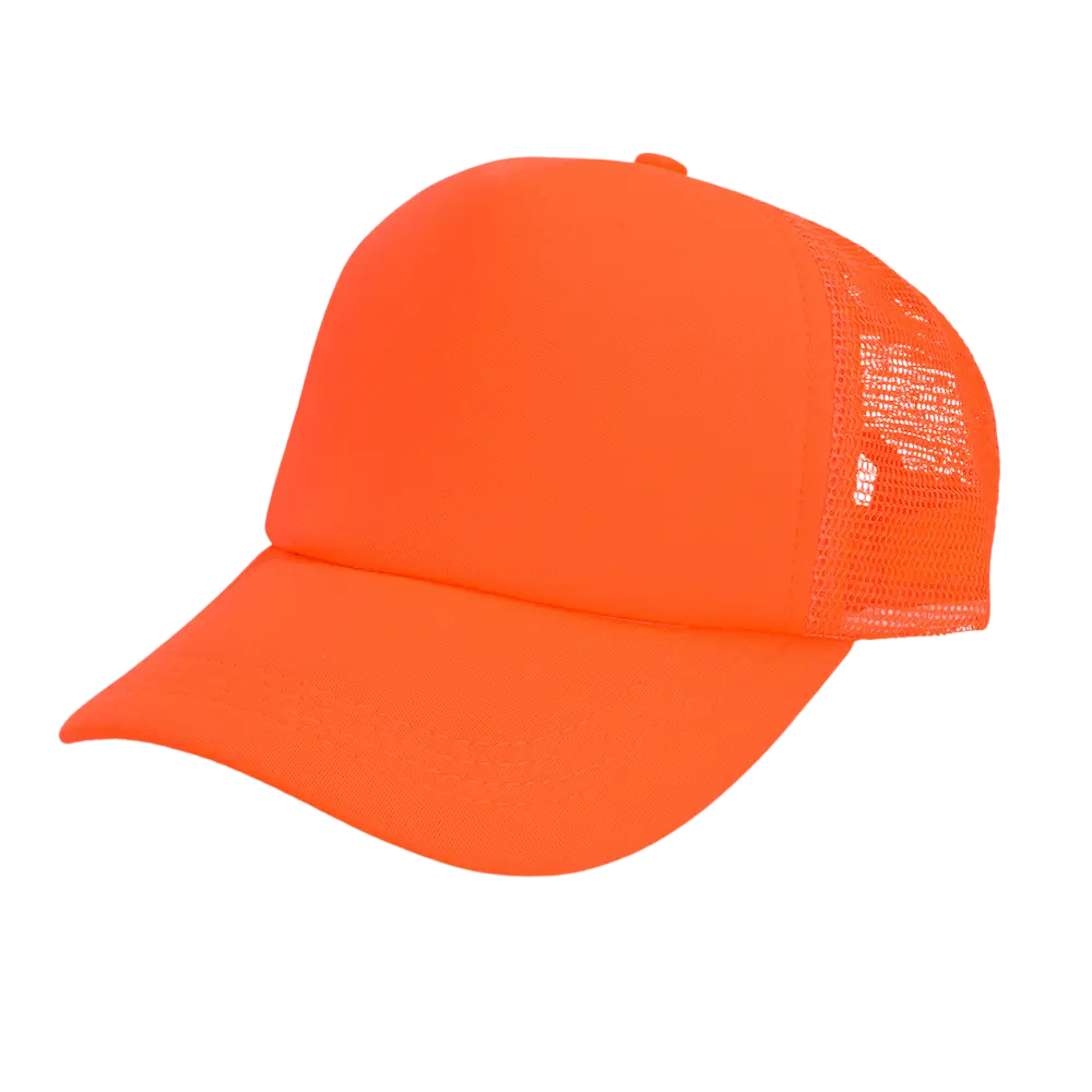 Casquette fluo pour fête et déguisement – Orange fluo