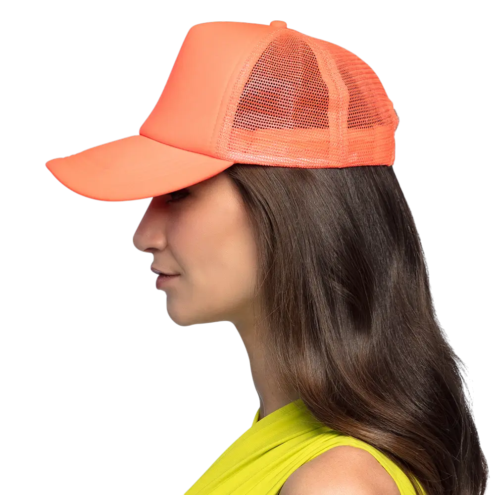 Casquette fluo pour fête et déguisement – Orange fluo
