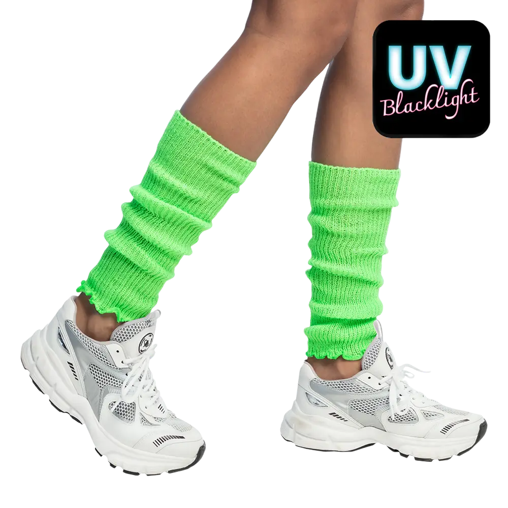 Jambières Fluo Vert UV – Accessoire Disco Années 80