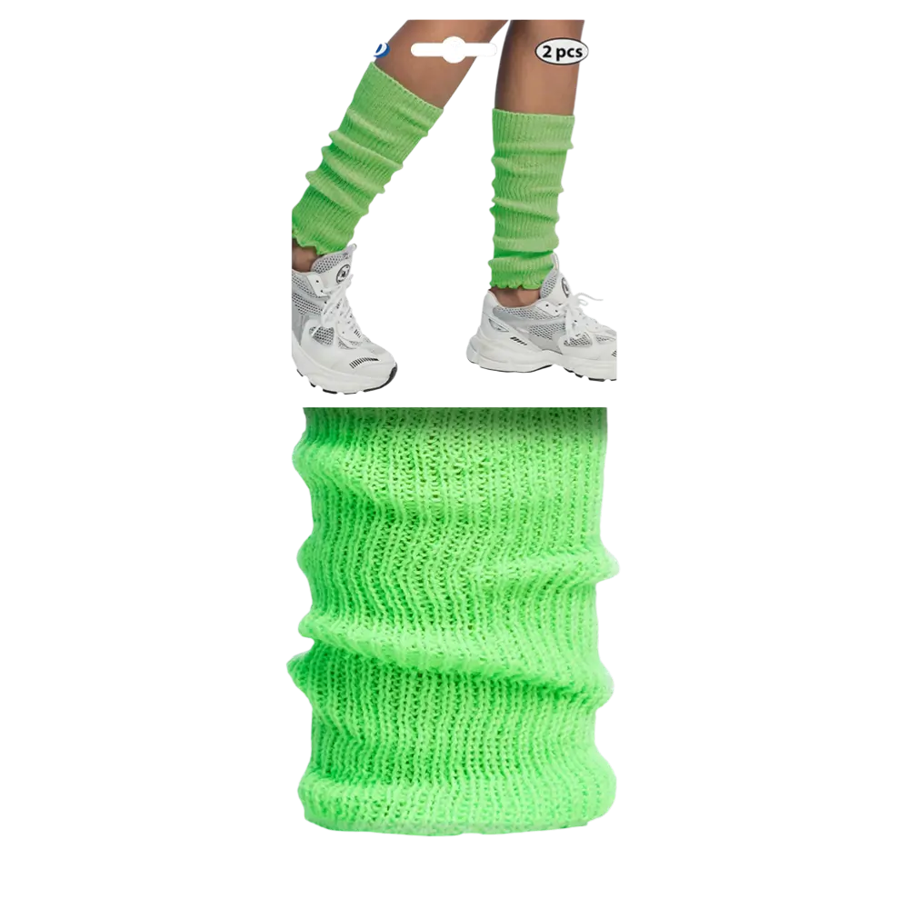 Jambières Fluo Vert UV – Accessoire Disco Années 80