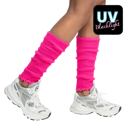 Jambières Fluo Rose UV – Accessoire Disco Années 80