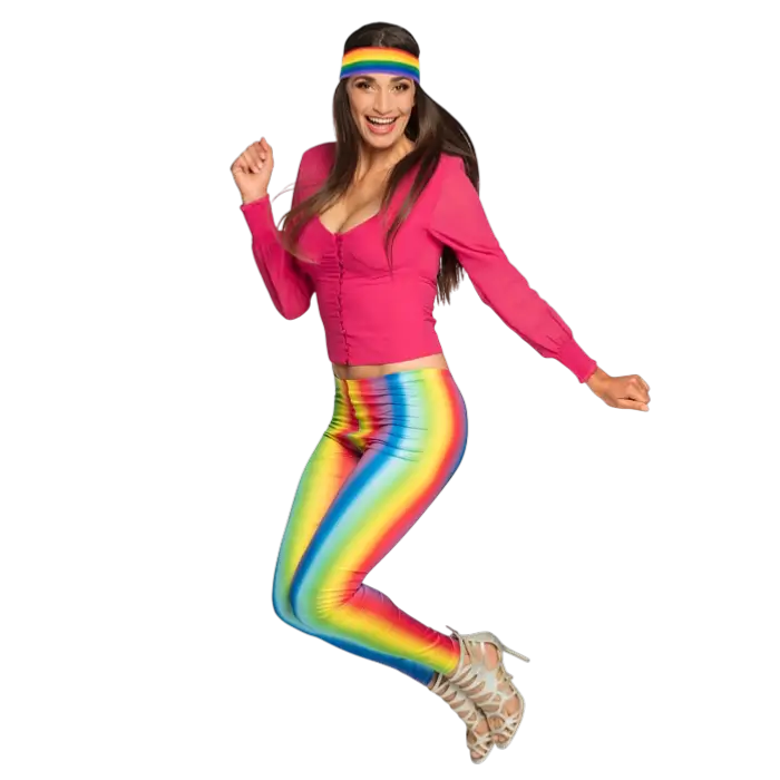 Legging Arc-en-ciel Femme Taille M – Legging Stretch Pride &amp; Festival