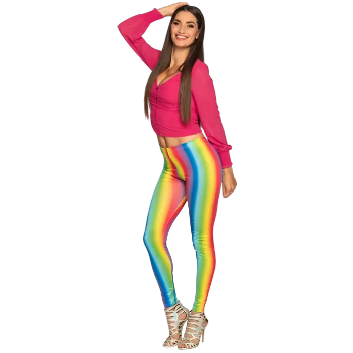 Legging Arc-en-ciel Femme Taille M – Legging Stretch Pride &amp; Festival