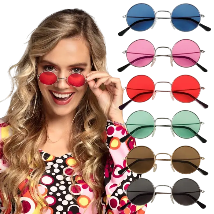 Lunettes Party John – Couleur aléatoire – lunettes de fête colorées pour soirée, festival et carnaval