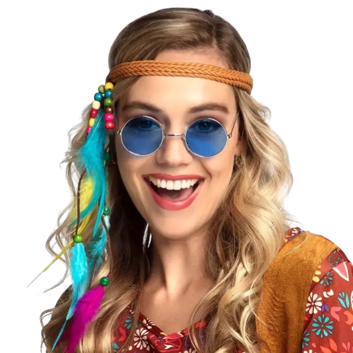 Lot de 3 Lunettes Hippie John – Lunettes Rétro Rondes Années 60