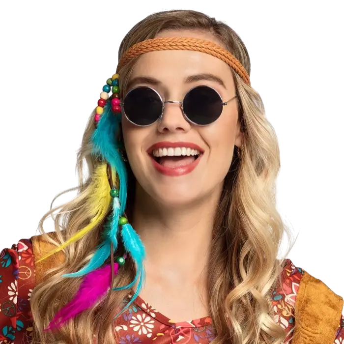 Lot de 3 Lunettes Hippie John – Lunettes Rétro Rondes Années 60