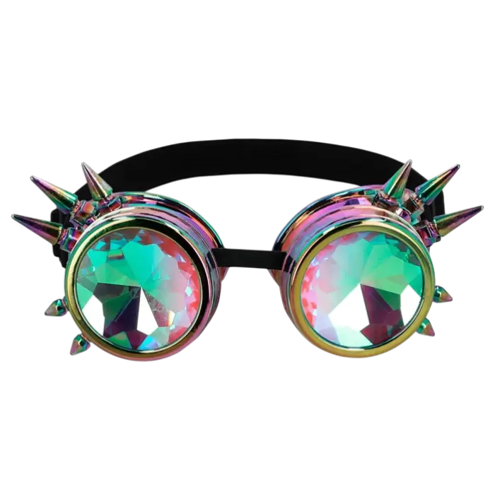 Lunettes Festival Argent – Lunettes Holographiques Kaléidoscope avec Pointes