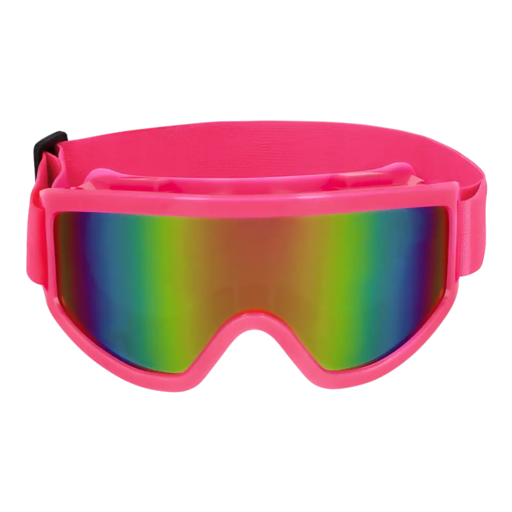 Lunettes de ski pour fête et déguisement – Rose fluo