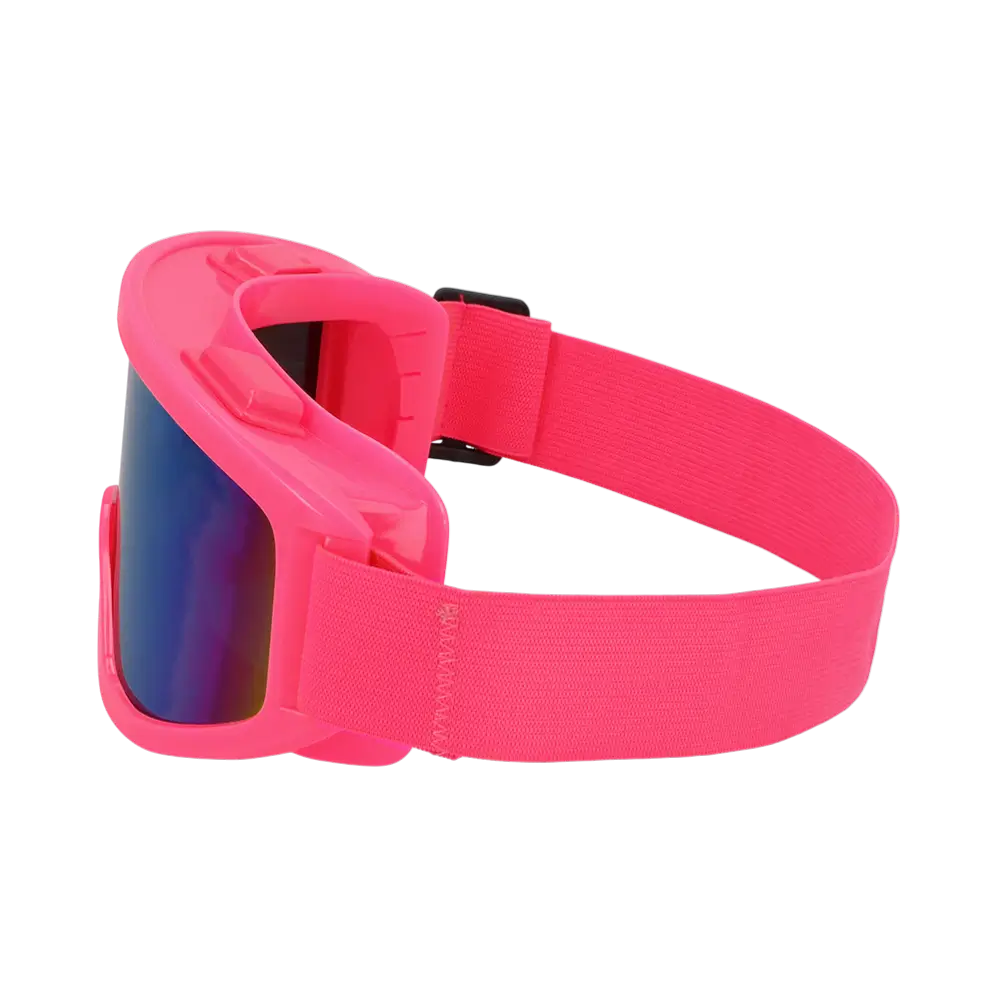 Lunettes de ski pour fête et déguisement – Rose fluo