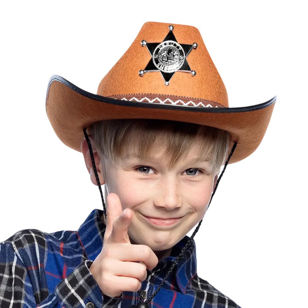 Chapeau enfant cowboy Sheriff assortiment